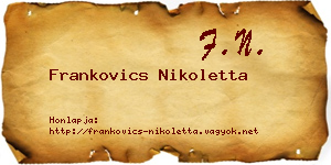 Frankovics Nikoletta névjegykártya