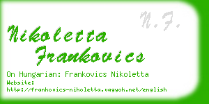 nikoletta frankovics business card